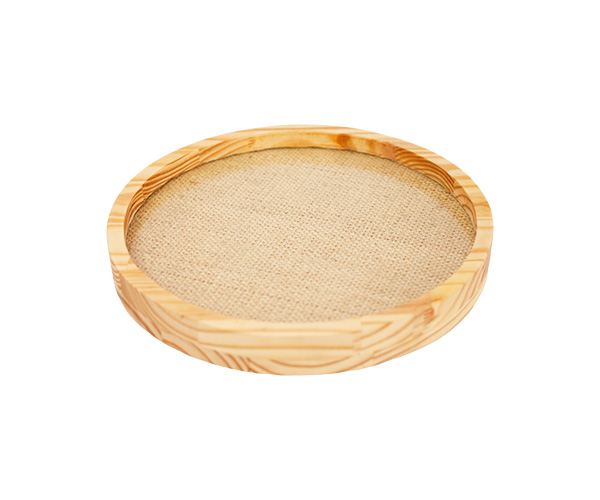 BANDEJA MADEIRA RED COM SISAL D=32CM