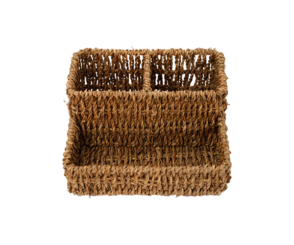 PORTA TALHER SISAL 20X17X10CM 3 PARTES
