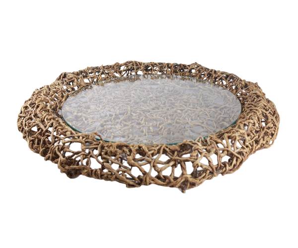 SUPORTE RED 80 CM CIPO MANDALA C LAMINA VIDRO