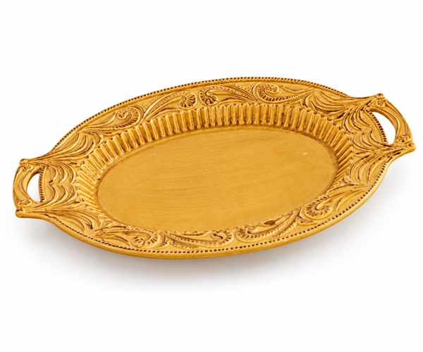 TRAVESSA OVAL C/ALÇA RAVELO MOSTARDA 50 X 32