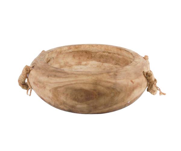 CUMBUCA MADEIRA ABAULADA C/ ALCA 26X9CM