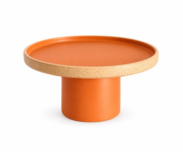 SUPORTE RED C/ PE CILINDRO CARAMELO 12,5X25,5CM