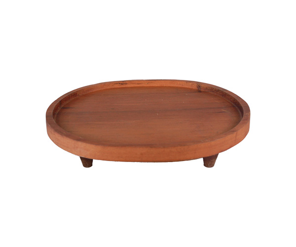 SUPORTE MADEIRA OVALC/PE MADEIRA 34X28CM