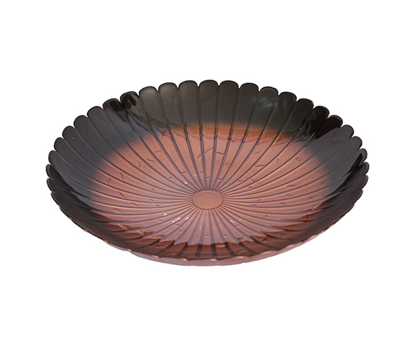 SALADEIRA VIDRO IBIS BRONZE E PRETO 40X8.5CM