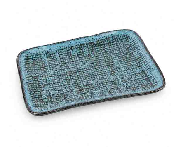 TRAVESSA RETANGULAR JUTA PETROLEUM 17,5X13CM