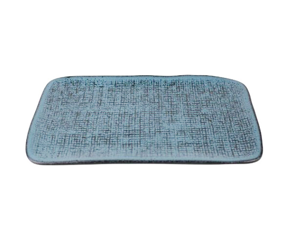 TRAVESSA RETANGULAR JUTA PETROLEUM 27X16CM
