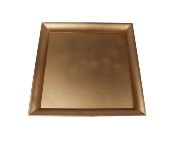BANDEJA QUADRADA BRONZE 32X32CM