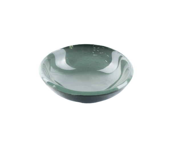 BOWL VIDRO VERDE APICUADO 12X4CM