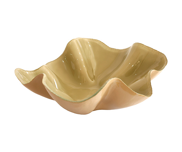 SALADEIRA VIDRO FENDI APICUADIO ONDA 52X19CM