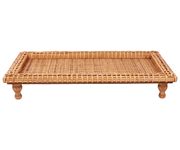 BANDEJA RATTAN NATURAL RET 46X20X8CM
