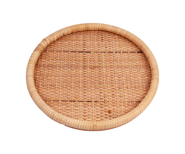 BANDEJA RATTAN NATURAL RED 26,5CM