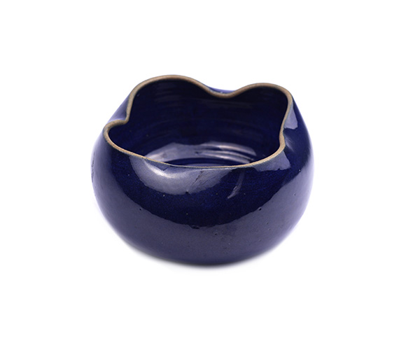 CUMBUCA CERAMICA AZUL MARINHO ONDA