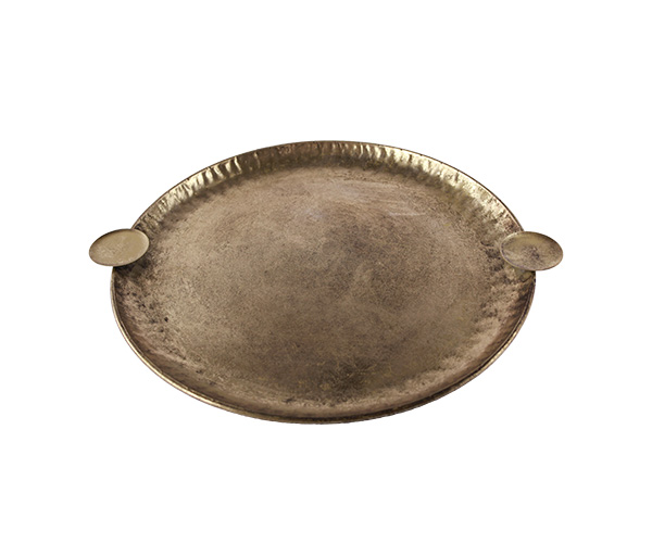 BANDEJA RED METAL DOURADA 40X4.5CM