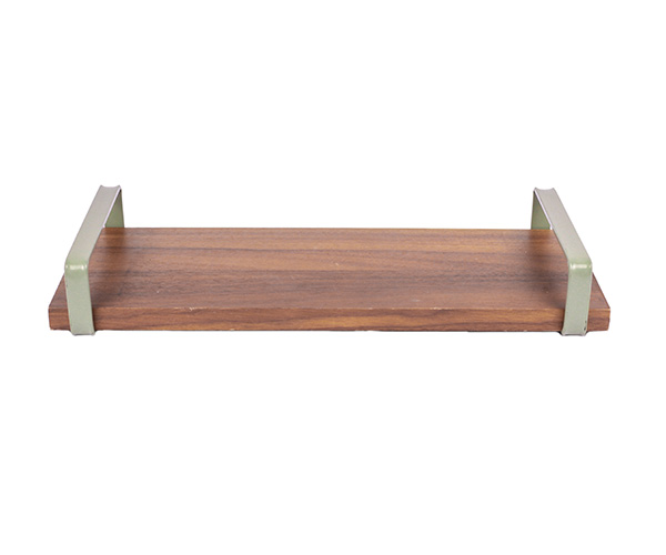 BANDEJA MADEIRA RET ALCA METAL VERDE 50X19CM