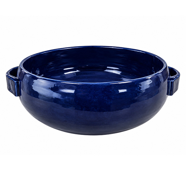 CACAROLA CERAMICA AZUL MARINHO SEM TAMPA 7L