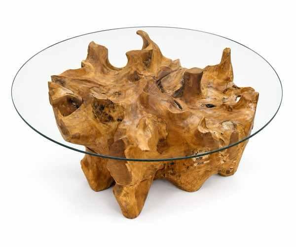 MESA CENTRO MADEIRA RAIZ C/TAMPO VIDRO 1.00X40C