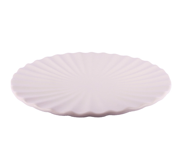 SALADEIRA CANELADA RASA 50CM OFF WHITE CLT