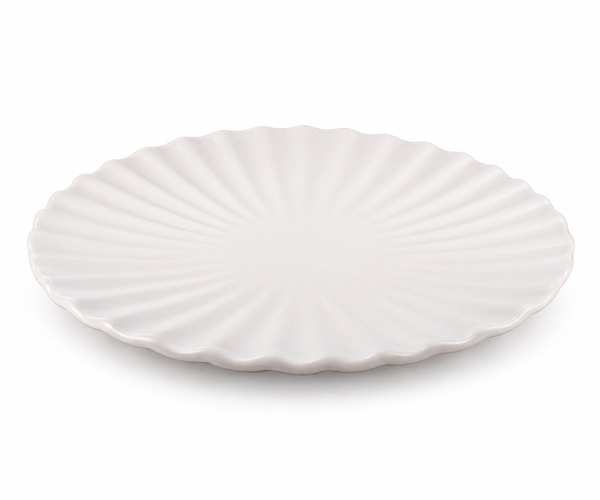 SALADEIRA CANELADA RASA 50CM OFF WHITE CLT