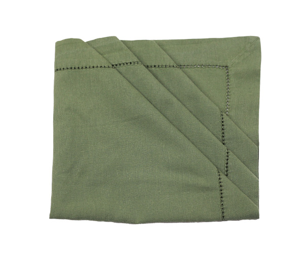 GUARDANAPO ALGODAO PTO AJOUR VERDE MILITAR