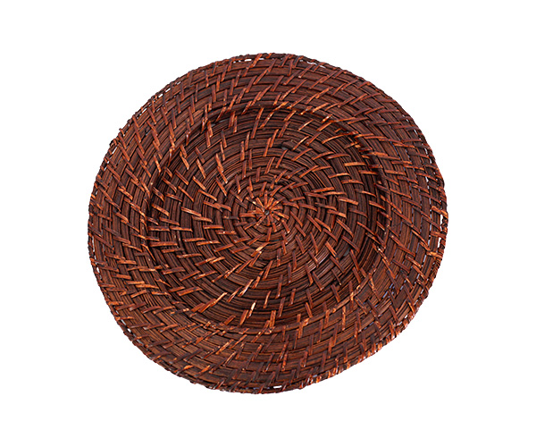 SOUSPLAT RATTAN MARROM FECHADO D=30CM