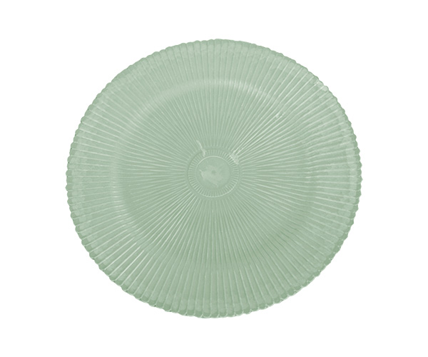 SOUSPLAT PLASTICO VERDE CANELADO D=33CM