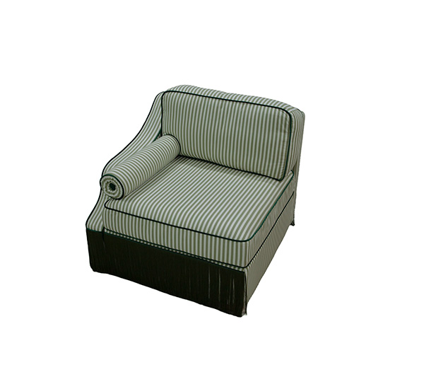 SOFA SEVILHA FRANJA VERDE E OFF WHITE LAT DIR KL
