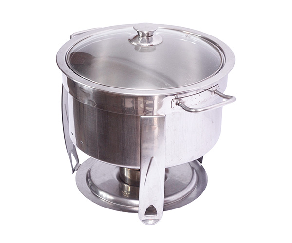 RECHAUD INOX RED 1CUBA C/ TAMPA DE VIDRO 1 ESP