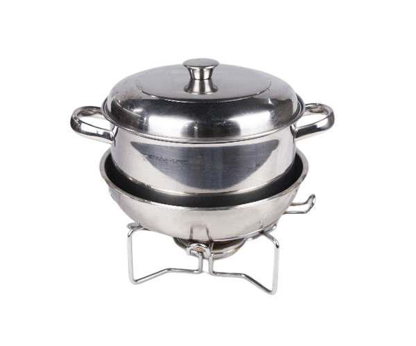 RECHAUD INOX RED 1CUBA C/ TAMPA DE INOX 1 ESP