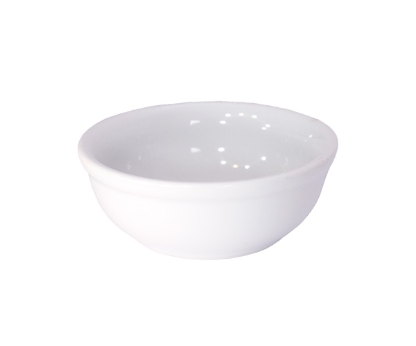 MINI TIGELA PORCELANA BRANCA MED C/ BORDA