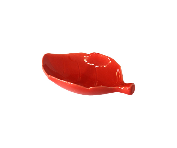 MINI FOLHA PORCELANA VERMELHA GDE