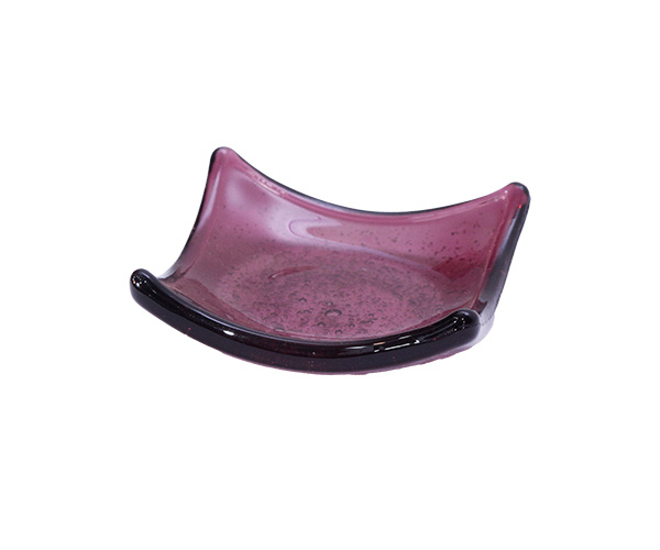 MINI QUADRADO VIDRO ROXO PEQ