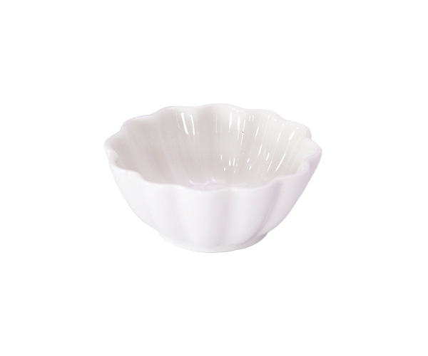 MINI PORCELANA FLOR BCA D=7,5CM