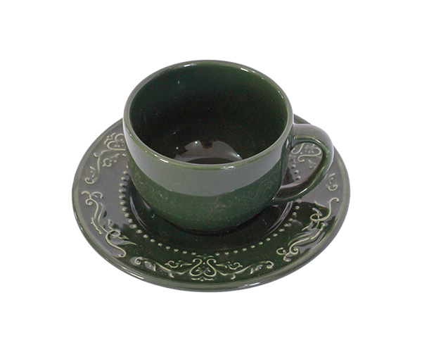 XICARA CERAMICA CHA C/PIRES VERDE BOTANICO