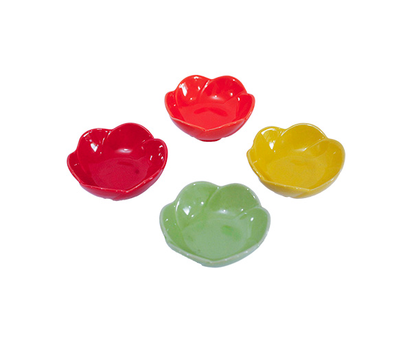 MINI PORCELANA FLOR COLORIDA 9,5X3,50 4PCS