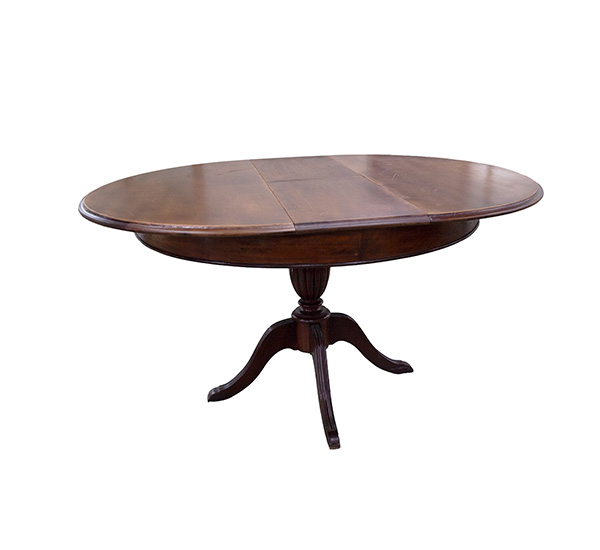 MESA MADEIRA OVAL 1,50X1,20 MARRON PE COLONIAL