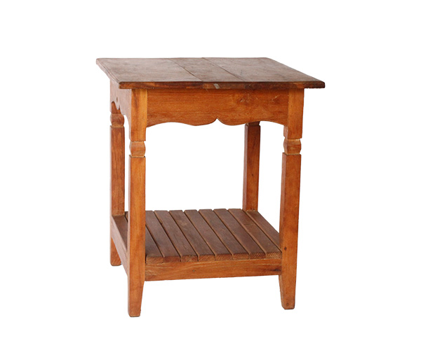 MESA MADEIRA QUADRADA RUSTICA 50X50CM