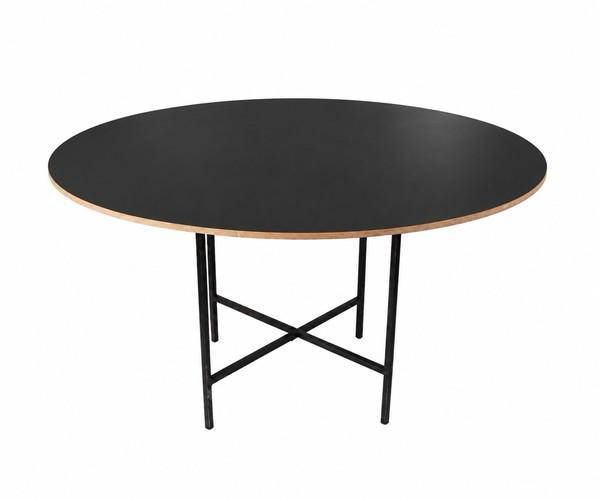 MESA MADEIRA TAMPAO E CAVALETE FERRO RED D=1,60M