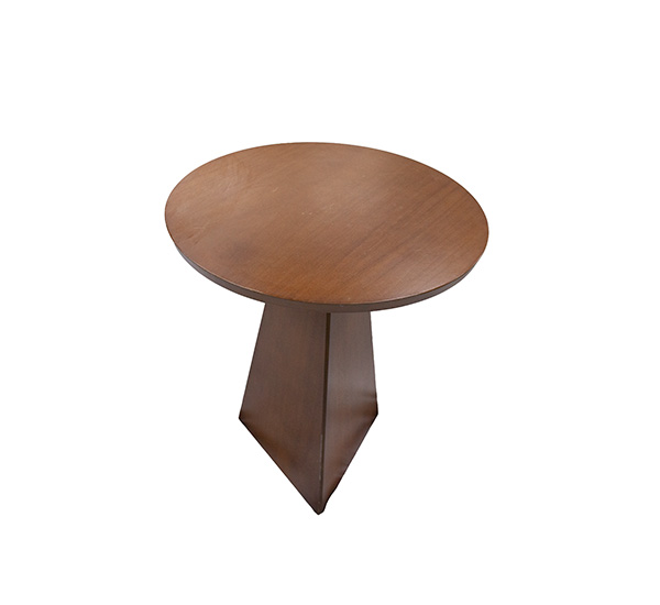 MESA MADEIRA REDONDA D=60CM PE PIRAMIDE