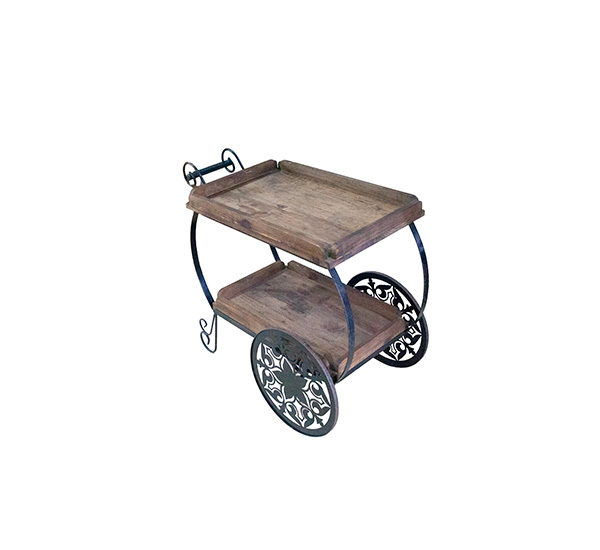 MESA CARRINHO COM RODA DE FERRO 90X57X90CM