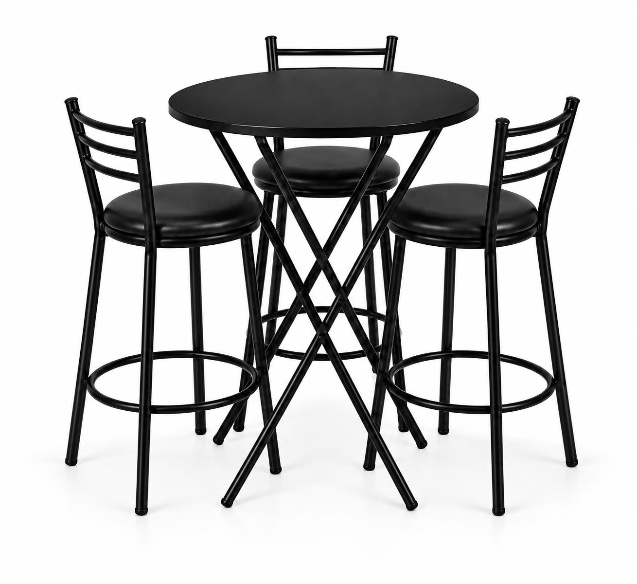 MESA BISTRO ACO PRETO DOBRAVEL