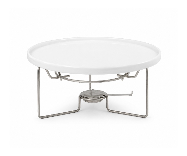 RECHAUD CERAM C/SUPORTE INOX QUICHE 35CM
