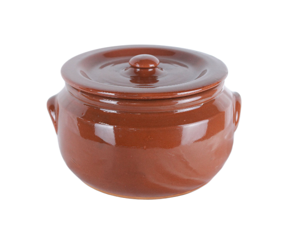 CACAROLA CERAMICA MARRON COM TAMPA N*5