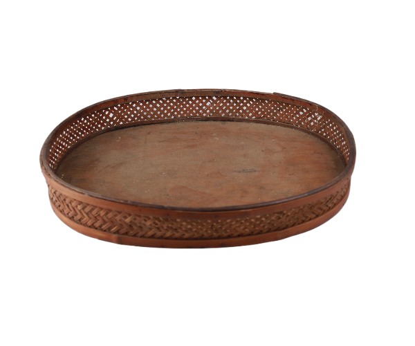 CESTA VIME OVAL MARROM TAILAN MED 41 X 33CM