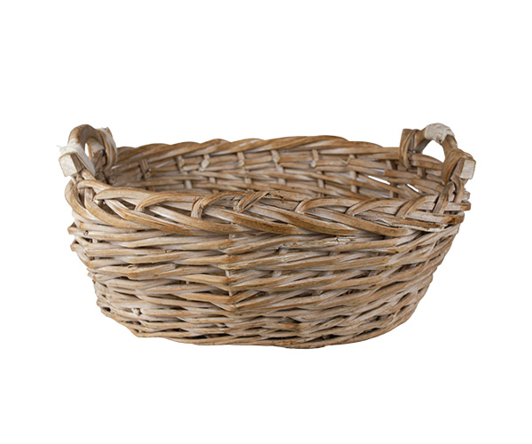 CESTA VIME OVAL MEDIA TRANCADA 50X38X20CM