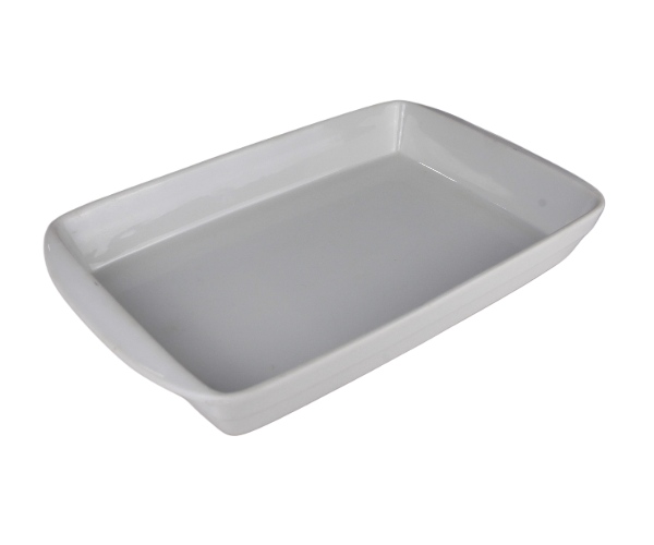 TRAVESSA PORCELANA RET FUNDA 0,40 CM BRANCA GDE