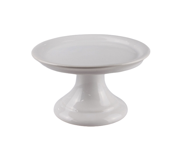 SUPORTE PORCELANA BRANCO C/ ABA D=14 A=10 CM