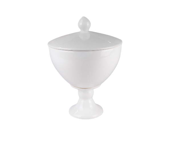SUPORTE PORCELANA BRANCA CALICE C TAMPA