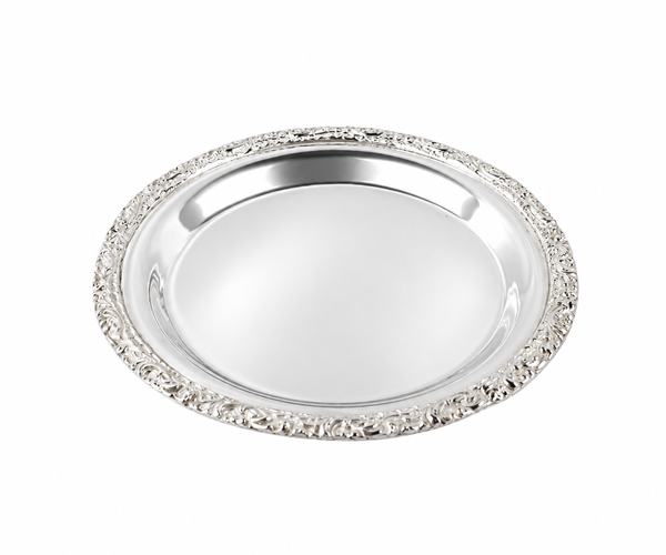 BANDEJA PRATA RED 0,32 CM BORDA TRABALHADA