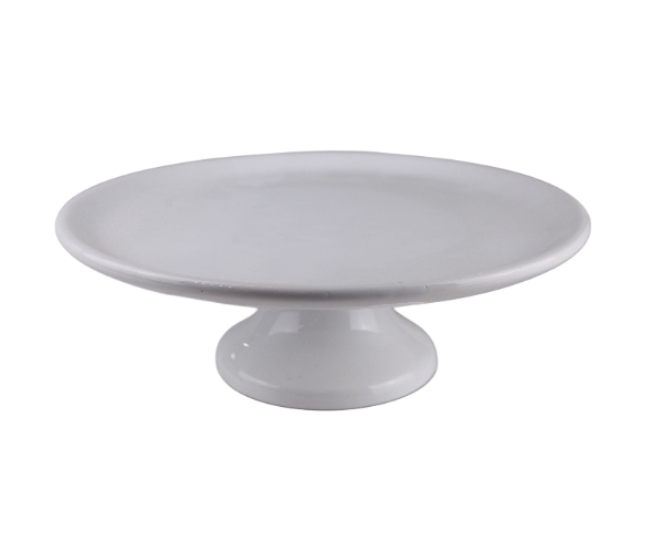 SUPORTE PORCELANA BRANCO LISO D=27 A=11 CM
