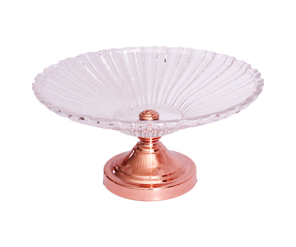 FRUTEIRA COBRE VIDRO COM PE D=37CM